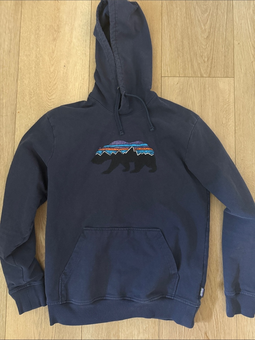 Patagonia Fitz Roy Bear Uprisal Hoodie Navy Men’s M Pullover Hoodie